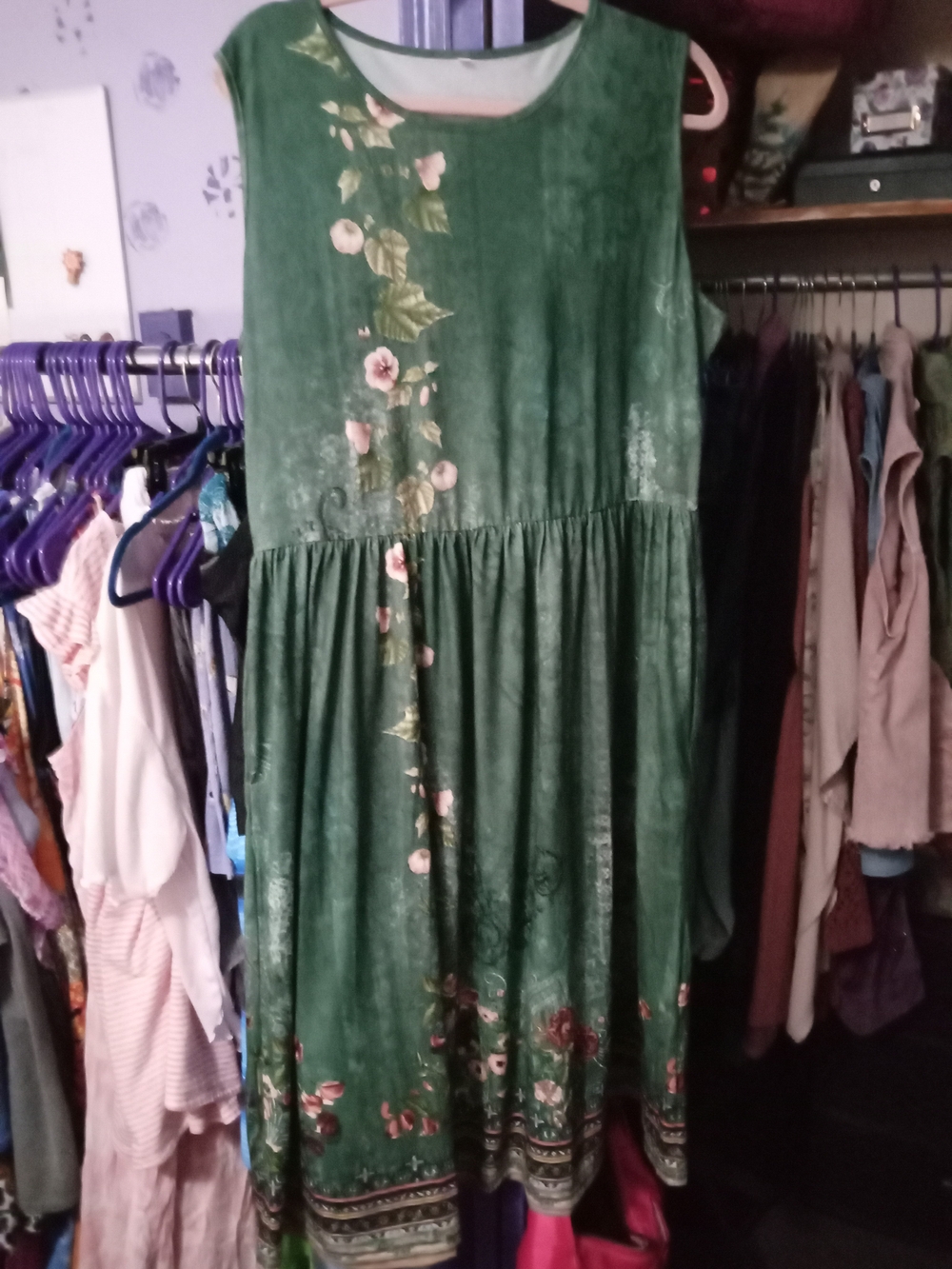Hot Touch Green Floral Midi Sundress